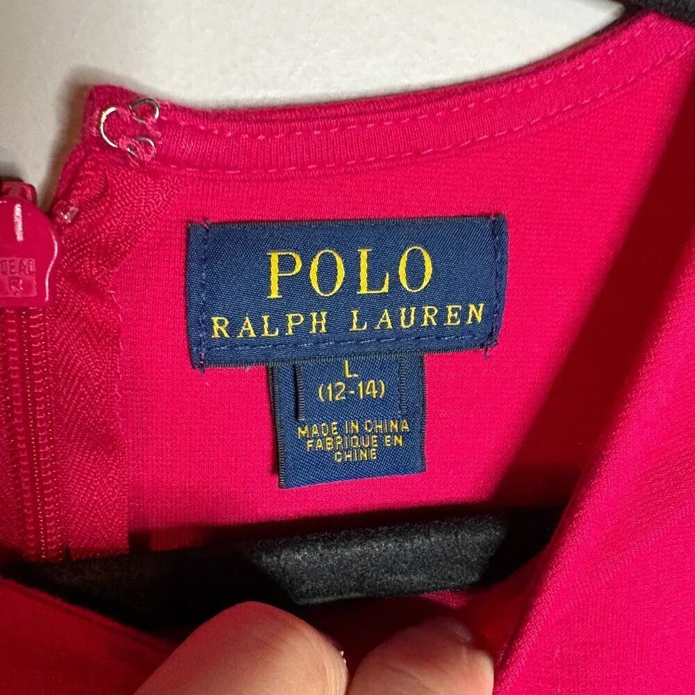 POLO Ralph Lauren pink drop waist dress